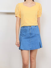 Charm Eyelet Sleeve Blouse - Yellow